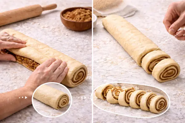 Banana bread cinnamon roll step 7