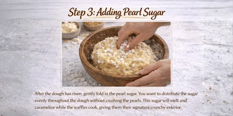 Belgian Liege Waffles Recipe Step 3 Belgian Liege waffles recipe step 3