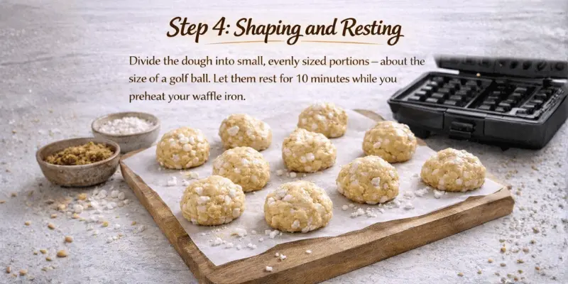 Belgian Liege Waffles Recipe Step 4 Belgian Liege waffles recipe step 4