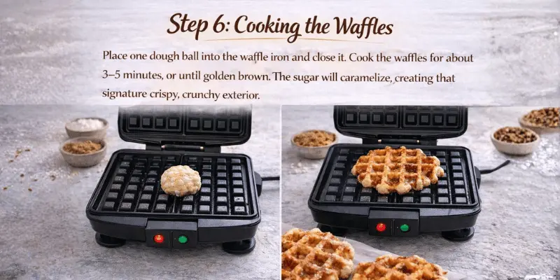 Belgian Liege Waffles Recipe Step 6 Belgian Liege waffles recipe step 6