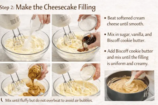 Biscoff Salted Caramel Cheesecake step 2