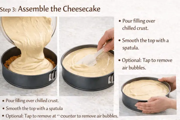 Biscoff Salted Caramel Cheesecake step 3