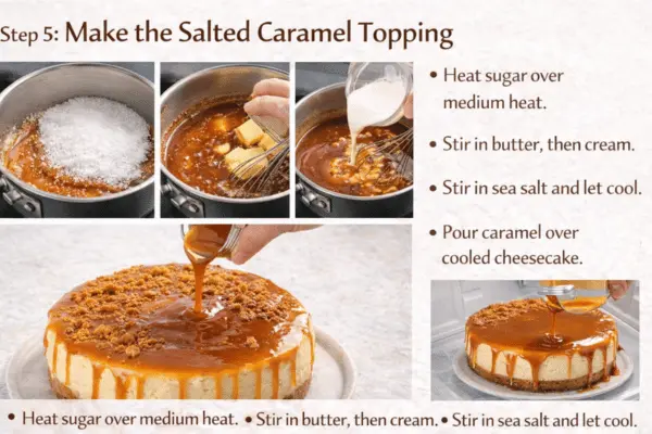 Biscoff Salted Caramel Cheesecake step 5