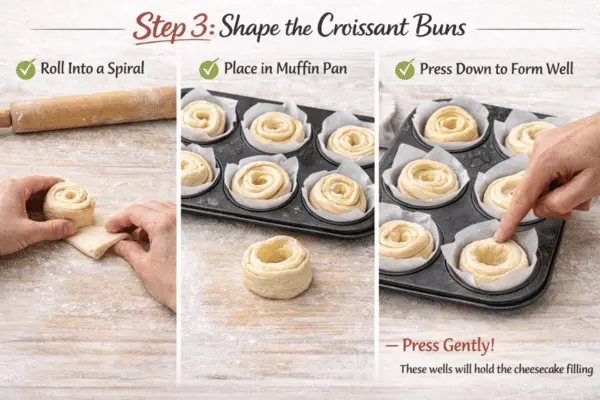 Cheesecake Croissant Buns Step 3 Cheesecake Croissant Buns step 3