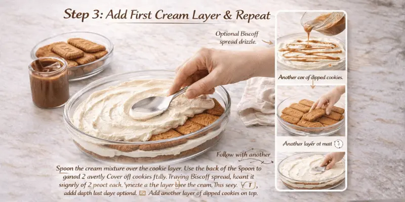 Easy Biscoff Tiramisu recipe step 3