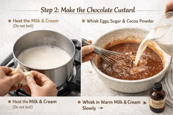 Easy Chocolate Bread Pudding step 2