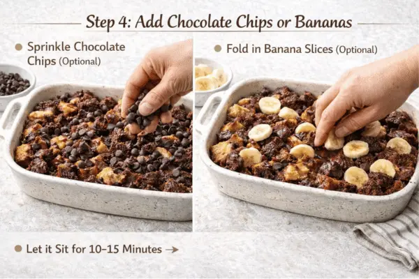 Easy Chocolate Bread Pudding step 4