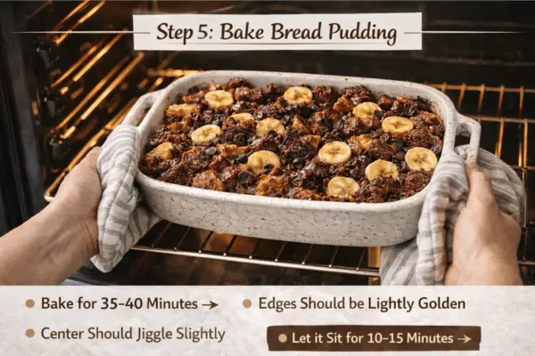 Easy Chocolate Bread Pudding step 5