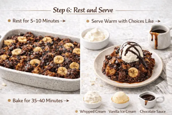 Easy Chocolate Bread Pudding step 6