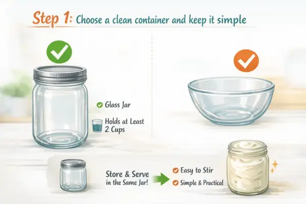 Homemade Sour Cream Step 1 Homemade sour cream step 1