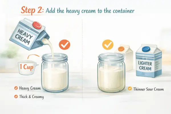 Homemade Sour Cream Step 2 Homemade sour cream step 2