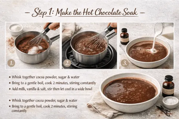 Hot Chocolate Tiramisu Step 1 Hot chocolate tiramisu step 1