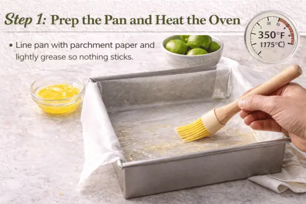 Key lime pie bars step 1