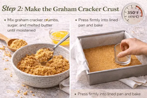 Key lime pie bars step 2