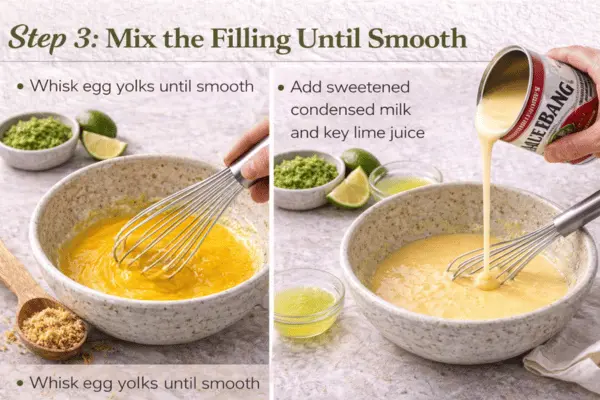 Key lime pie bars step 3