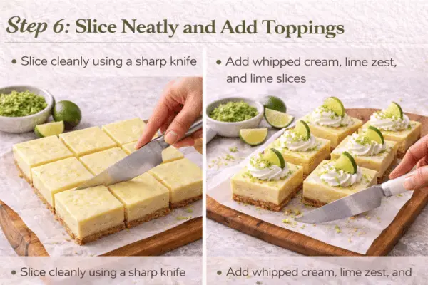 Key lime pie bars step 6