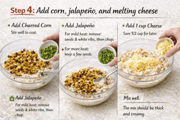 Mexican street corn dip step 4