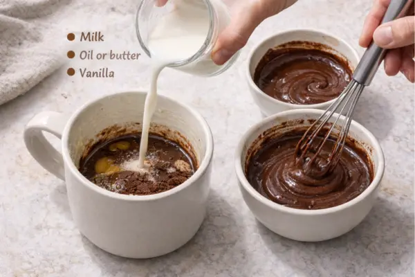 Microwave Chocolate Pudding Cake step 3