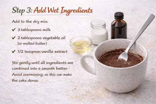 Molten Lava Chocolate Mug Cake step 3