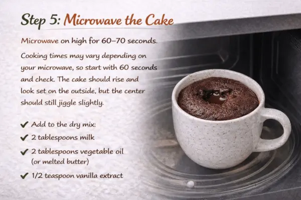 Molten Lava Chocolate Mug Cake step 5