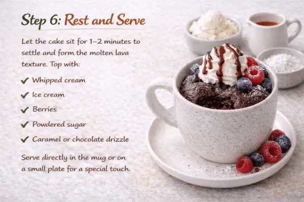 Molten Lava Chocolate Mug Cake step 6