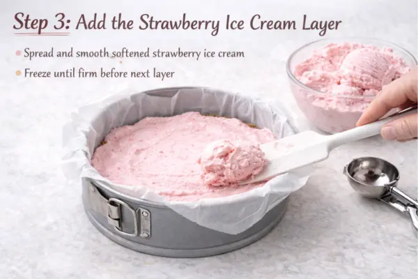 Neapolitan Ice Cream Cake step 3