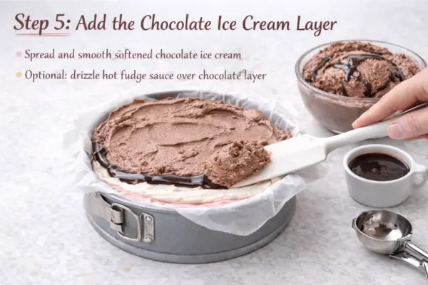 Neapolitan Ice Cream Cake step 5