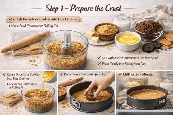 No Bake Chocolate Cheesecake Step 1 No Bake Chocolate Cheesecake step 1