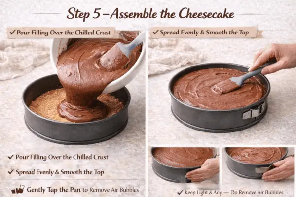 No Bake Chocolate Cheesecake Step 5 No Bake Chocolate Cheesecake step 5