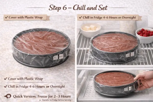 No Bake Chocolate Cheesecake Step 6 No Bake Chocolate Cheesecake step 6