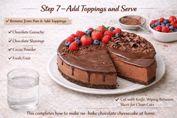 No Bake Chocolate Cheesecake Step 7 No Bake Chocolate Cheesecake step 7