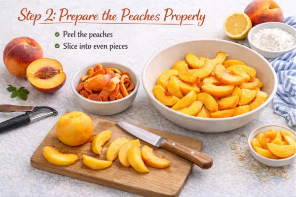Peach Crumble Recipe step 2