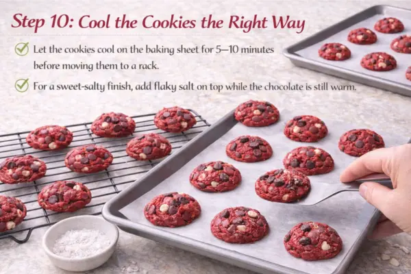 Red Velvet Chocolate Chip Cookies Recipe step 10