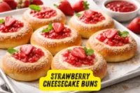 Strawberry Cheesecake Buns (Soft, Creamy, and Full of Strawberry Flavor)