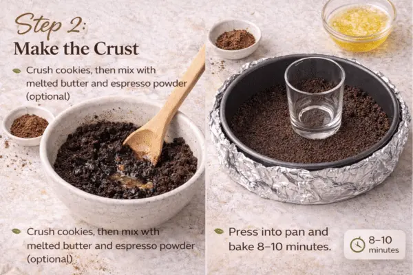 Baked Tiramisu Cheesecake Step 2 baked tiramisu cheesecake step 2