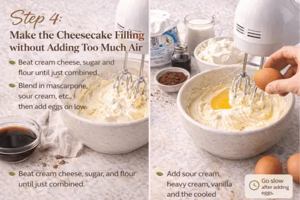 Baked Tiramisu Cheesecake Step 4 baked tiramisu cheesecake step 4