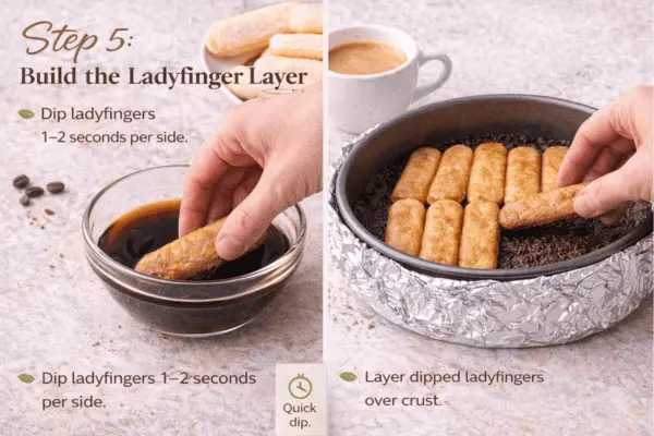 Baked Tiramisu Cheesecake Step 5 baked tiramisu cheesecake step 5