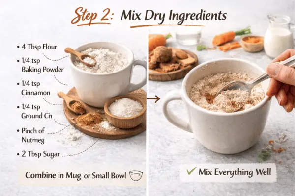 Carrot Mug Cake Step 2 carrot mug cake step 2