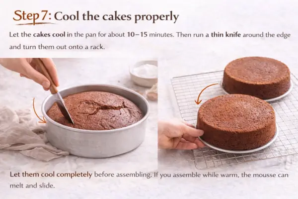 Chocolate Mousse Chiffon Cake Recipe Step 7 chocolate Mousse Chiffon Cake Recipe step 7