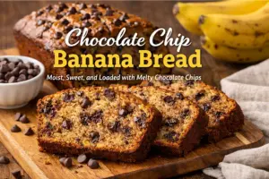9 Step Recipe formula For Chocolate Chip Banana Bread