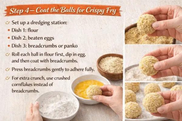 crispy fried mashed potato balls step 4