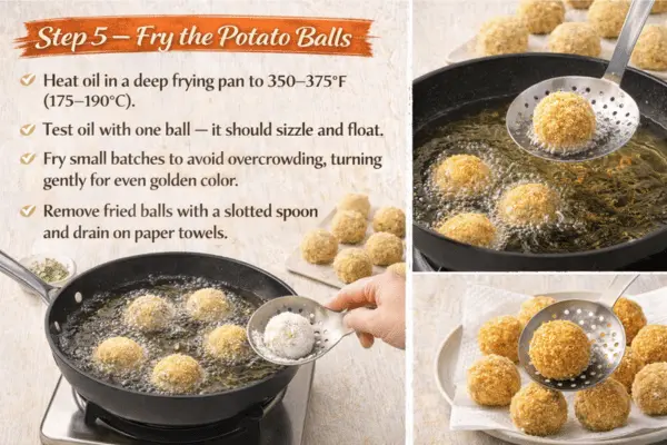 crispy fried mashed potato balls step 5