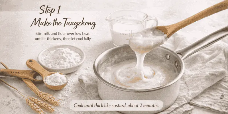 Japanese Milk Bread Recipe Step 1 japanese milk bread recipe step 1