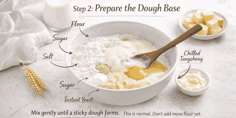 Japanese Milk Bread Recipe Step 2 japanese milk bread recipe step 2