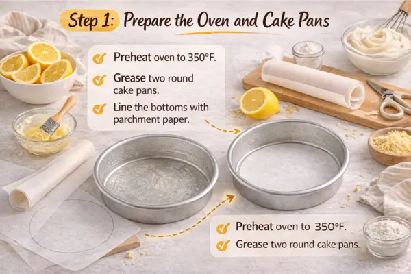 Layered Lemon Cake Step 1 layered lemon cake step 1