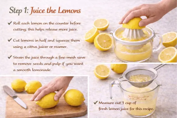 lemonade recipe step 1