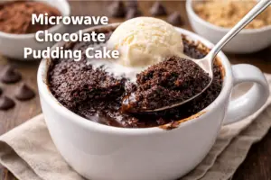 Microwave Chocolate Pudding Cake – Easy Self Saucing Dessert in Minutes