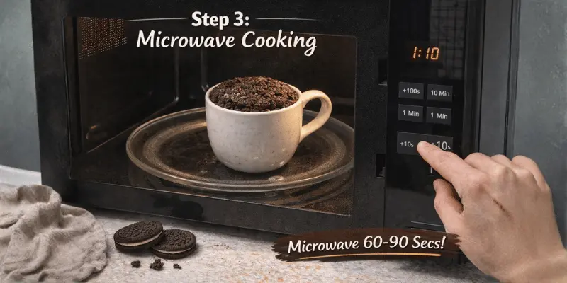 Oreo Mug Cake Recipe Step 3 oreo mug cake recipe step 3