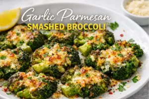 Garlic Parmesan Smashed Broccoli Recipe in 7 Steps