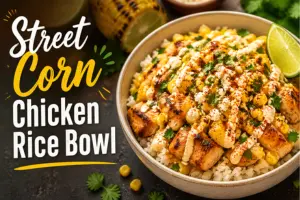 Street Corn Chicken Rice Bowl Recipe in 5 Steps